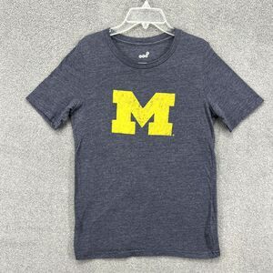 Gen2 Michigan Wolverines T Shirt Youth Large Blue Primary‎ Splattered Logo